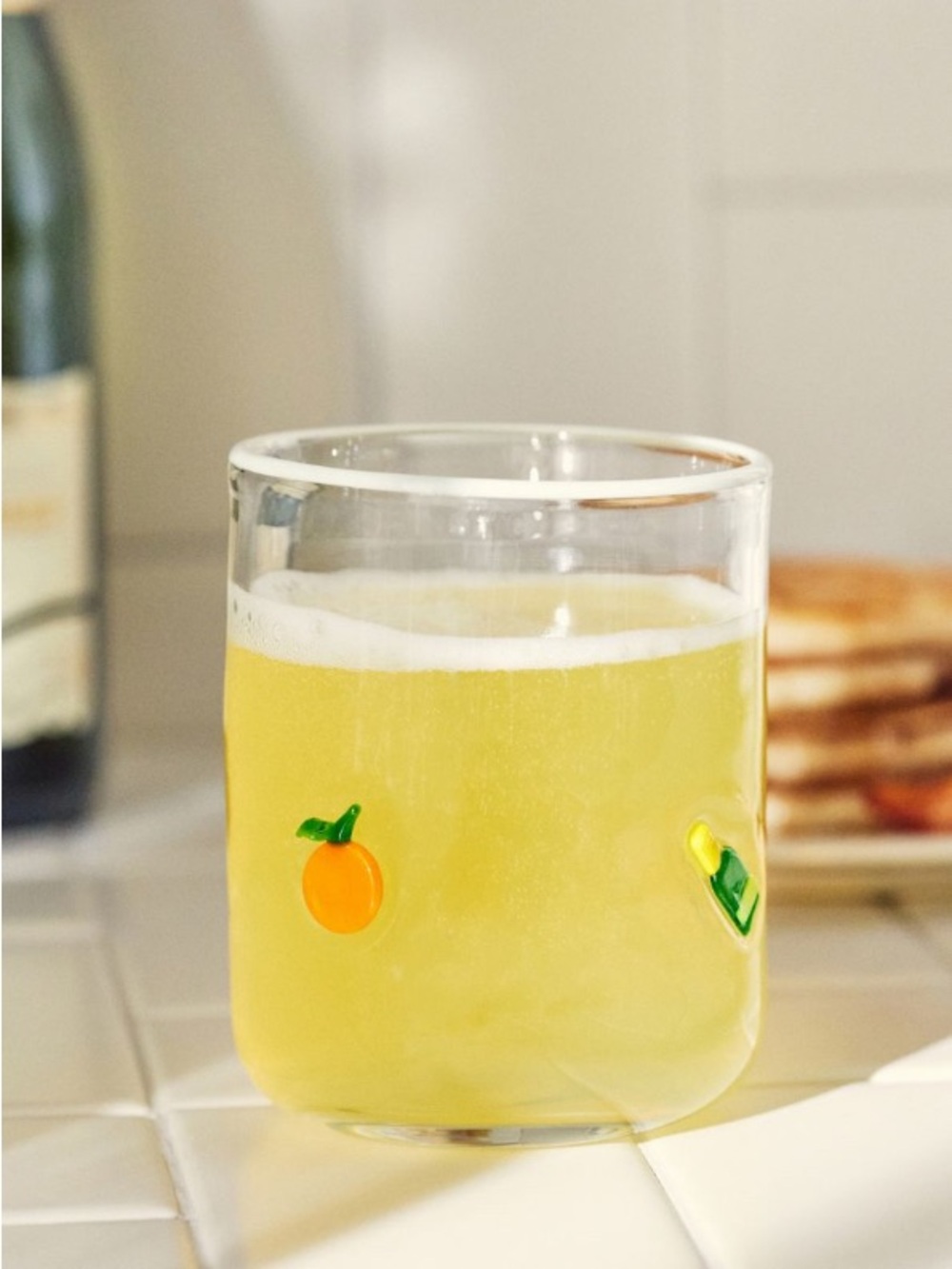 Anthropologie Food & Drink Icon Juice Glass, Mimosa , New In Box